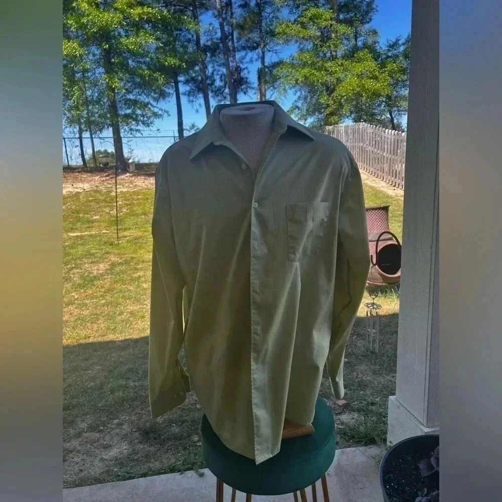 Arrow Regular Fit Button Down Sage Green X-Large … - image 2